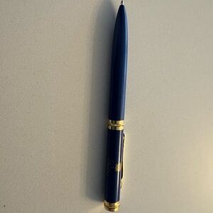 Ritz Paris hotel Elegant Blue and Gold Ballpoint Pen blue ink